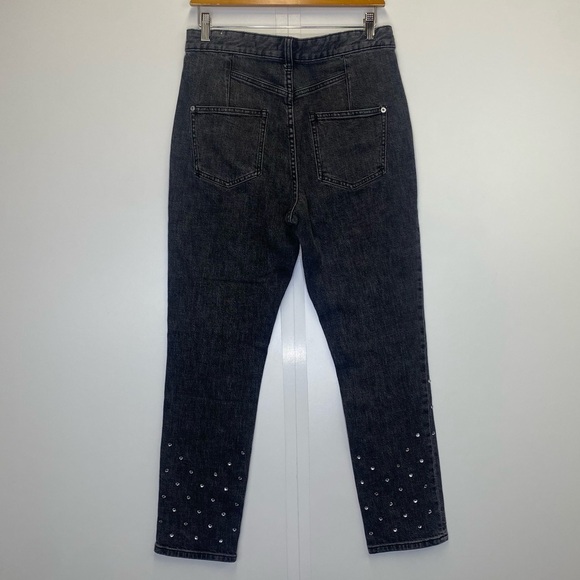 Anthropologie Pilcro Ultra High-Rise Beaded Black Jeans - Picture 6 of 10